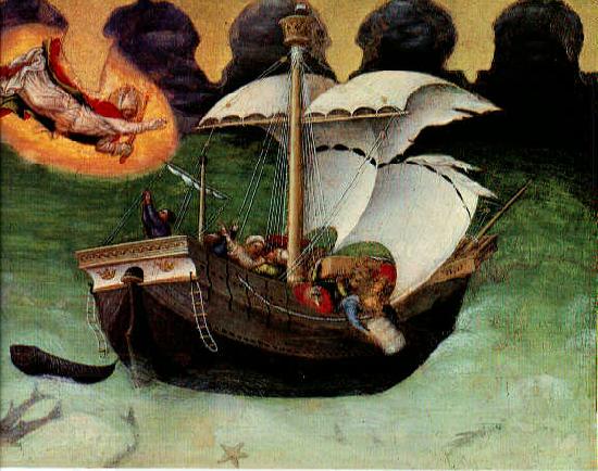 GELDER, Aert de Quaratesi Altarpiece: St. Nicholas saves a storm-tossed ship gfh China oil painting art